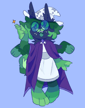 partially shaded fullbody of my friend's oc steekz.