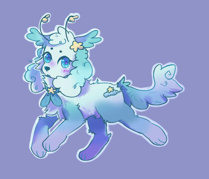 i dont remember who this oc belonged to but they are very cute. the shading is weirdly placed.