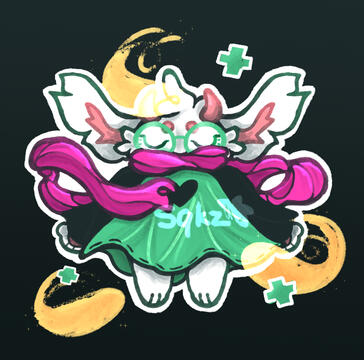 ralsei deltarune doing some cool magics. my art peaked at this piece and i could never make something as cool ever again.